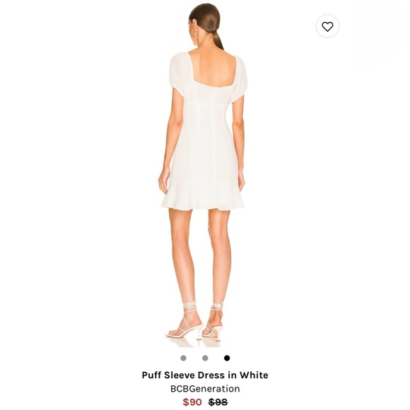 Revolve ❤︎︎ BCBGeneration - Puff sleeve dress in white - Picture 2 of 6